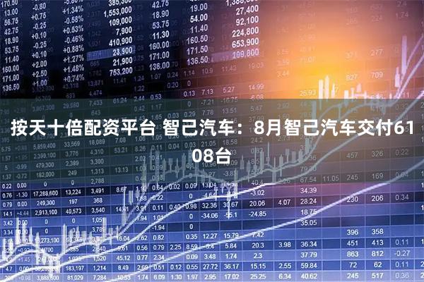 按天十倍配资平台 智己汽车：8月智己汽车交付6108台