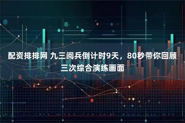 配资排排网 九三阅兵倒计时9天，80秒带你回顾三次综合演练画面