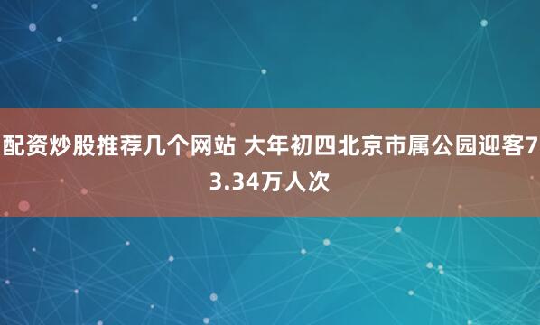 配资炒股推荐几个网站 大年初四北京市属公园迎客73.34万人次